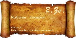 Ruttner Zsombor névjegykártya